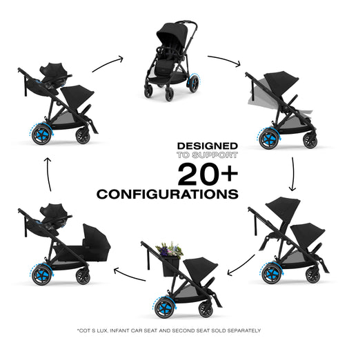 Cybex e-Gazelle S Electronic Assist Single-to-Double Stroller